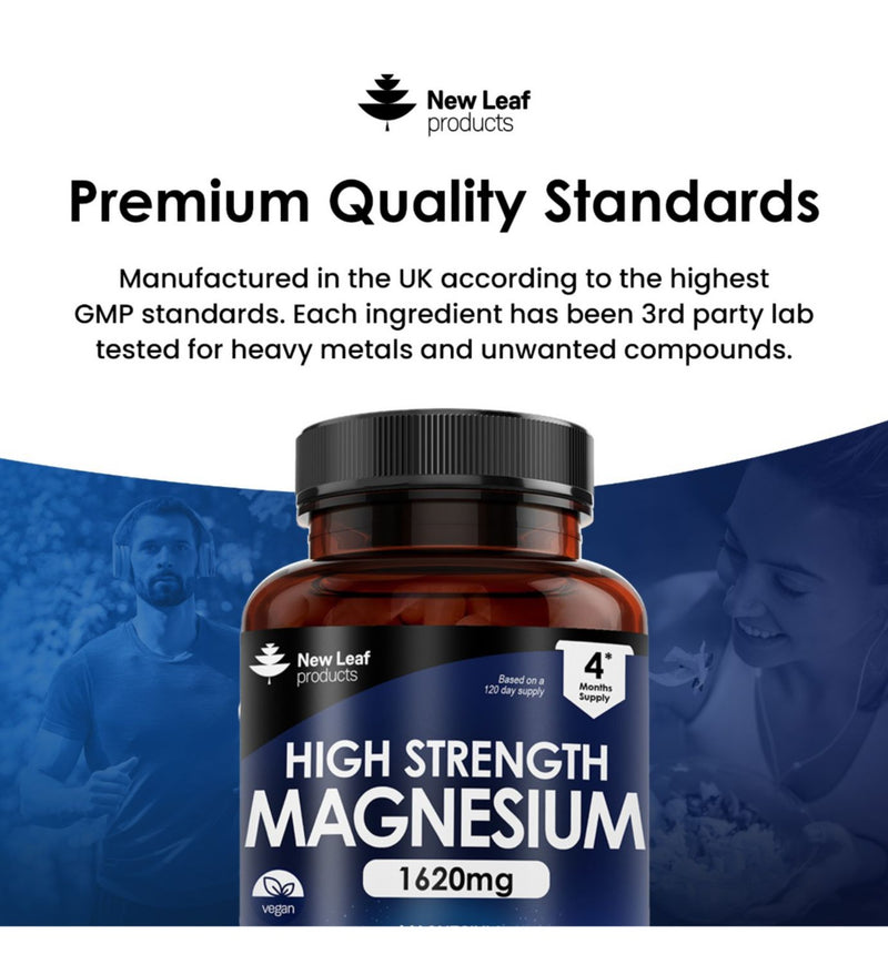 New Leaf Magnesium Citrate 500mg 240 capsules - British product