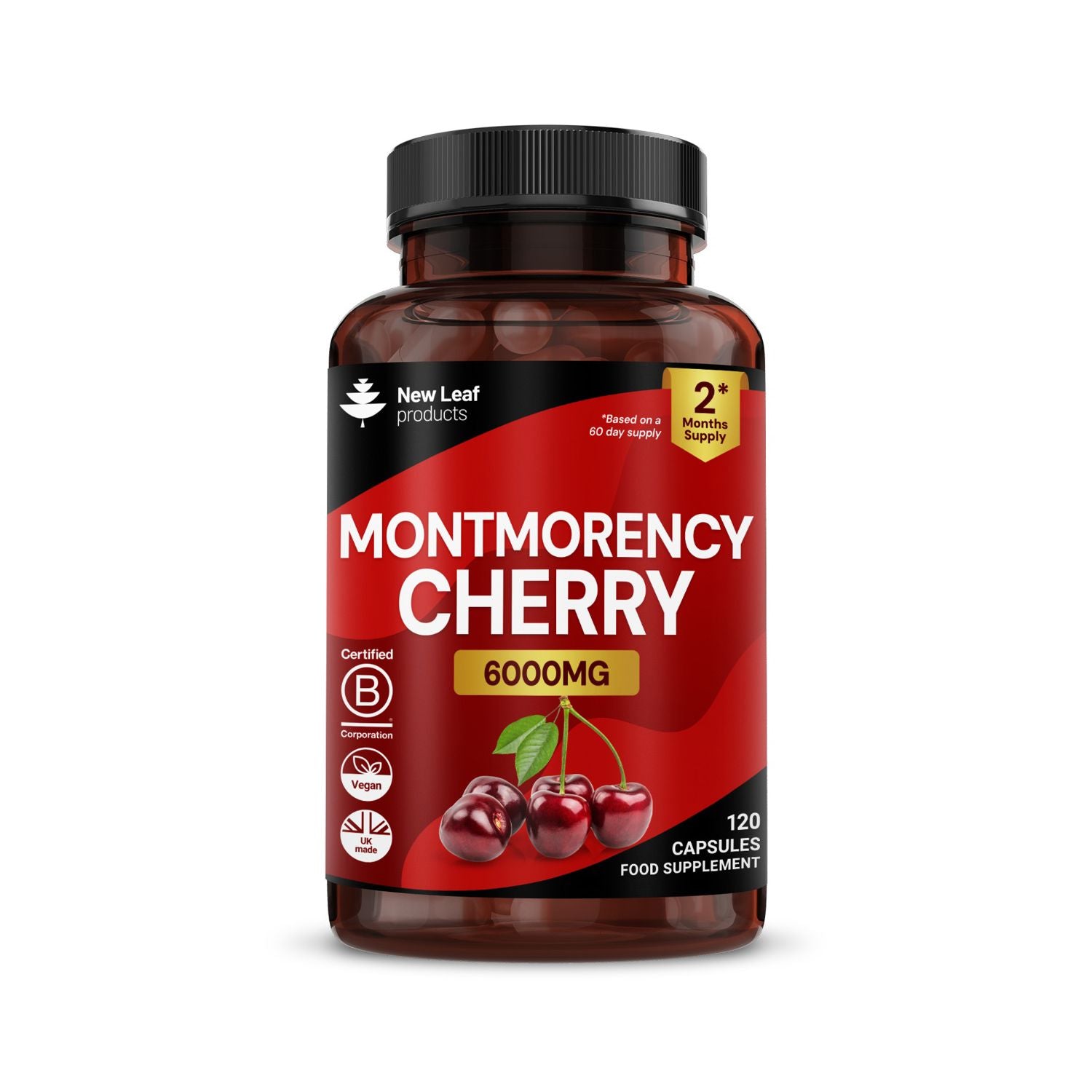 New Leaf Montmorency Cherry supplement 120 capsules, UK version