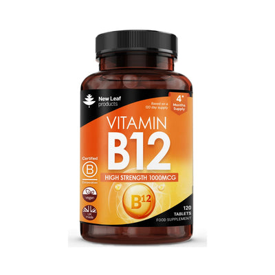 Boots New Leaf Vitamin B12 Tablets 1000mcg High Strength 120 Tablets- Buy online at McGrocer