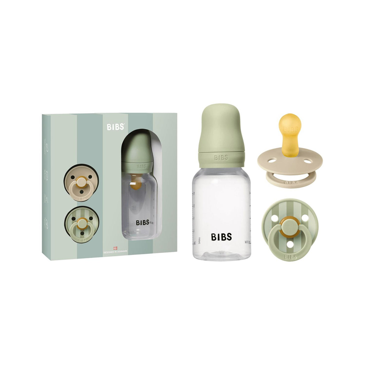 BIBS baby gift set Sprinkle Sage (British brand)