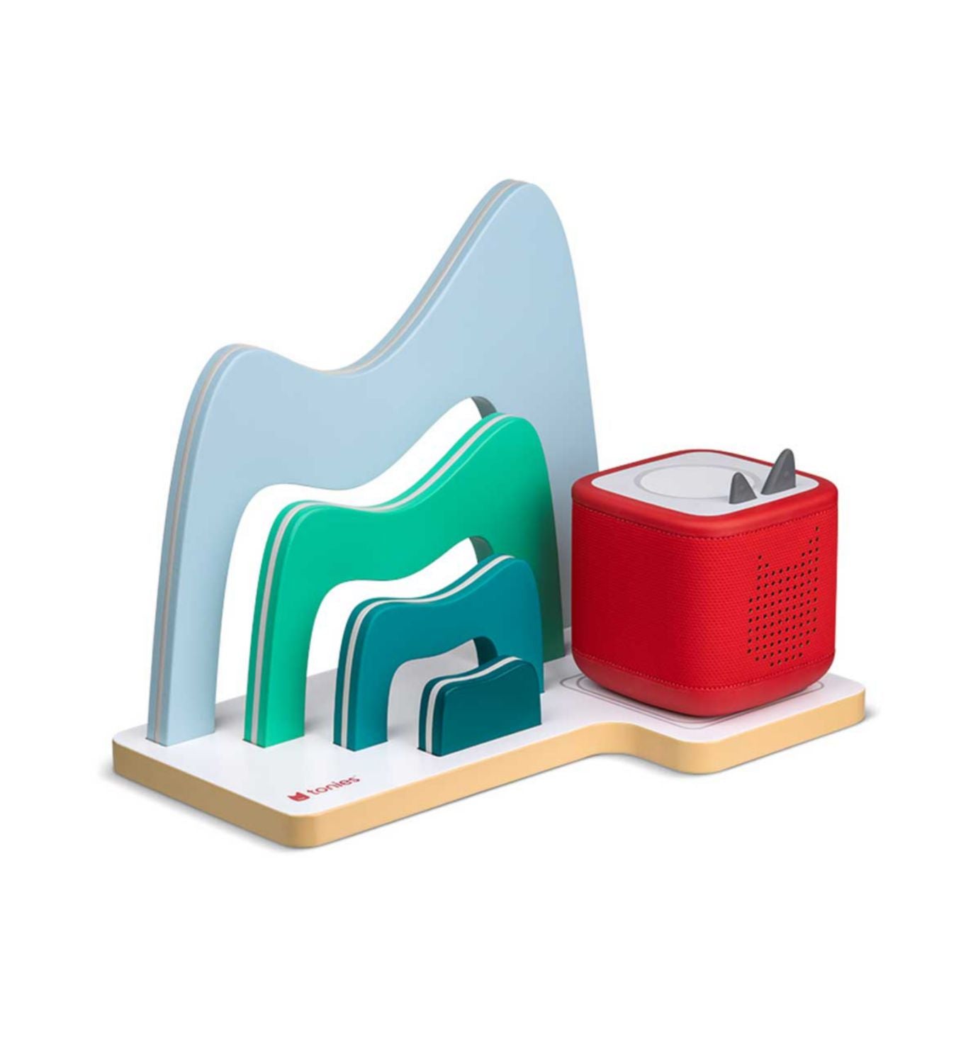 Tonies Mountain wooden tabletop shelf - British product
