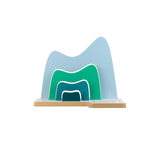 Tonies Mountain wooden tabletop shelf - British product