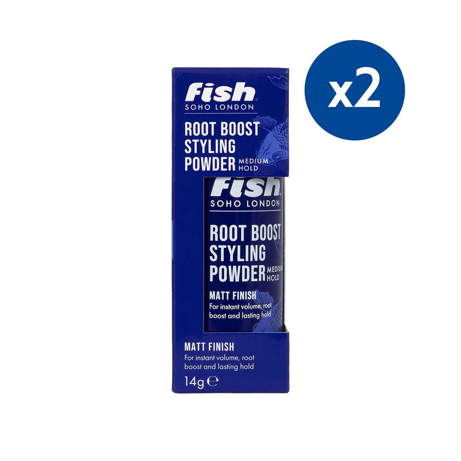 Fish Root Boost styling powder bundle 14g x2 - British product