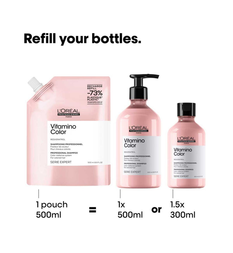 L'Oréal Vitamino Color Shampoo Refill 500ml - British product