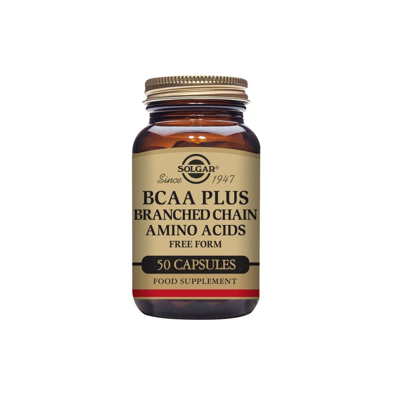 Solgar BCAA Plus supplement 50 capsules (British brand)