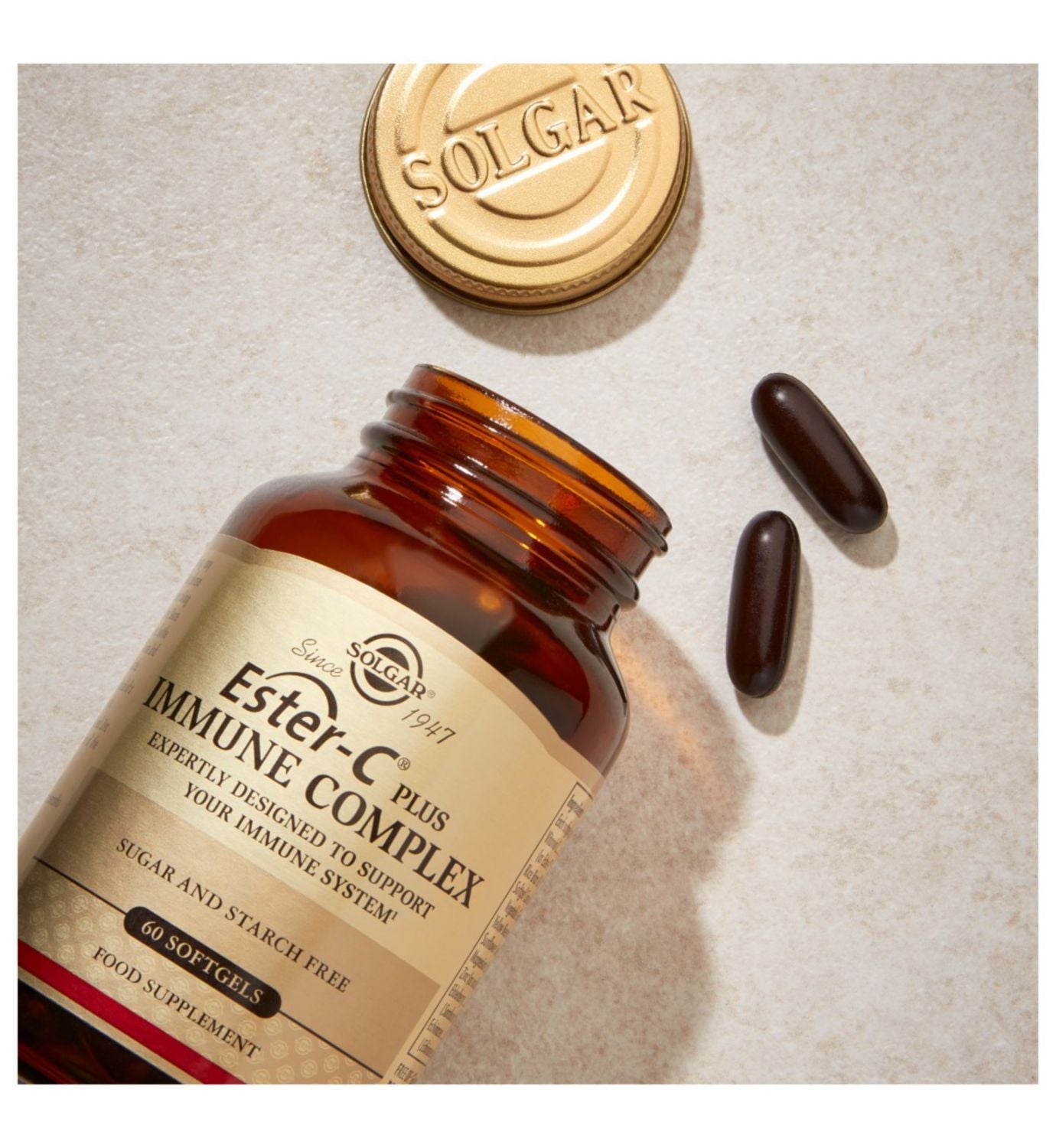 Solgar Ester-C Plus Immune Complex 60 softgels, imported from the UK