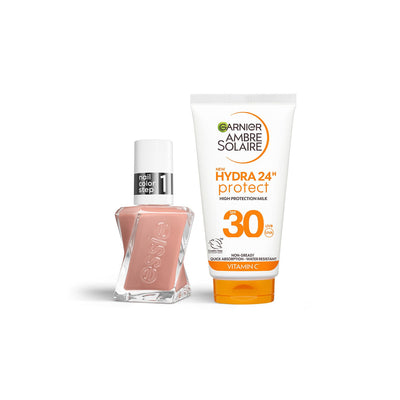 Boots Essie Gel Couture of Corset 13.5ml and Garnier Ambre Solaire Hydra Sun Cream SPF 30 50ml Bundle- Buy online at McGrocer