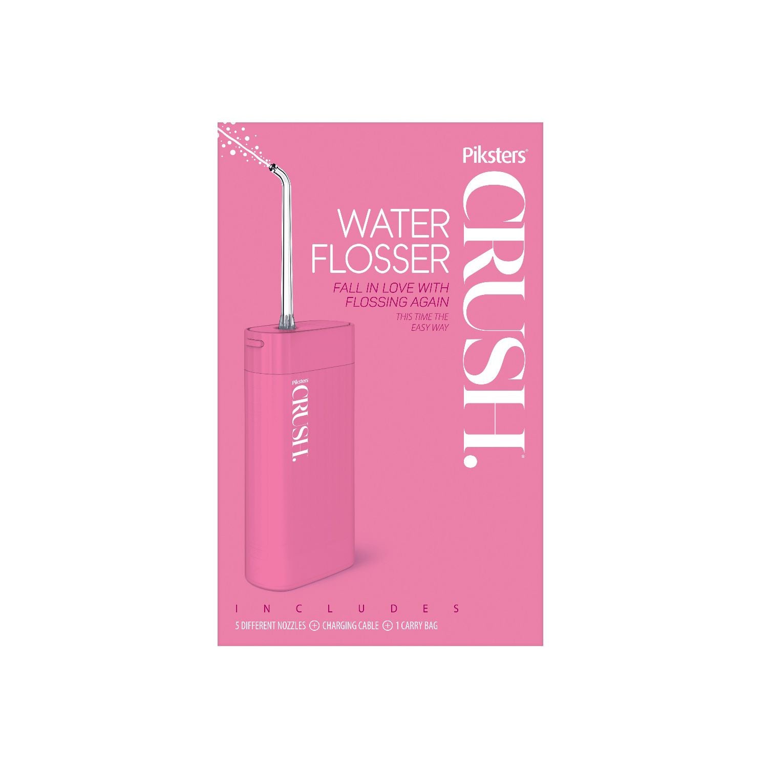 Piksters CRUSH Water Flosser Set Pink