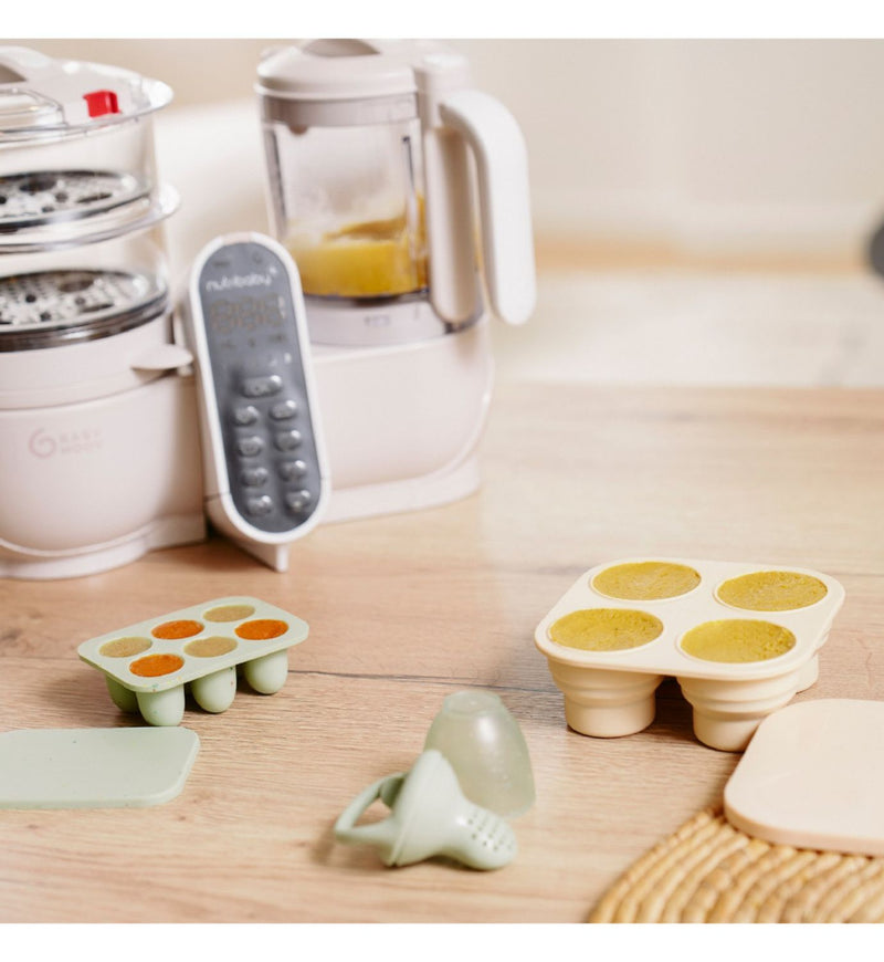 Babymoov silicone food containers and feeder set (British brand)