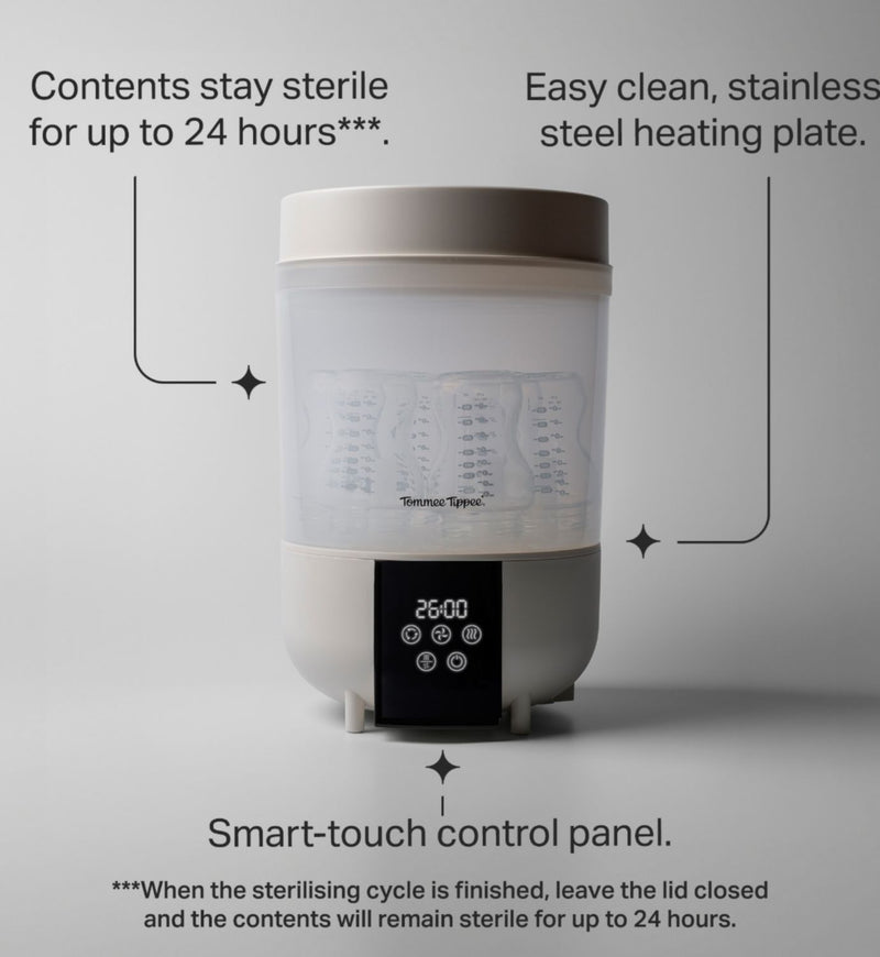 Tommee Tippee QuickDry steam steriliser for baby bottles, UK version