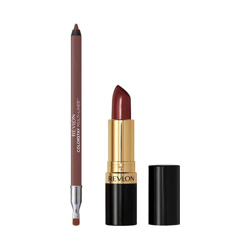 Revlon lipstick and liner rich brown bundle, imported from the UK