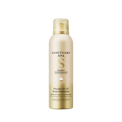 Boots Sanctuary Spa Golden Sandalwood Mousse To Oil Body Oil 200ml- Buy online at McGrocer