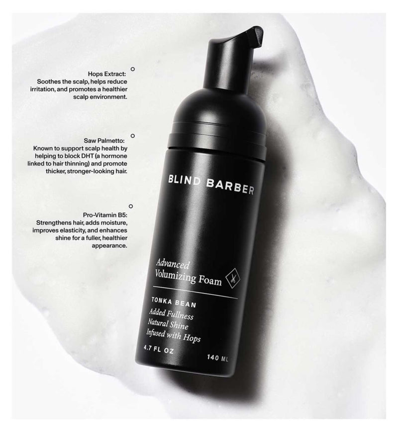 Blind Barber Advanced Volumizing Foam 140ml, imported from the UK