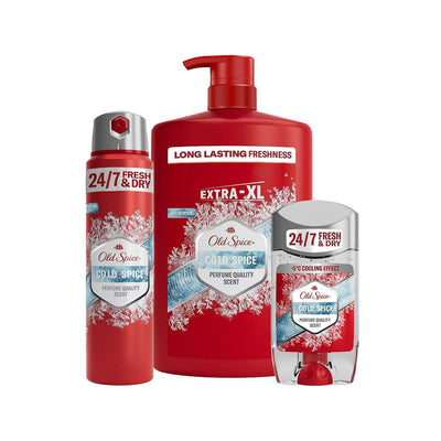 Boots Old Spice Cold Spice Collection Bundle - Antiperspirant & Shower Gel 3-Piece- Buy online at McGrocer