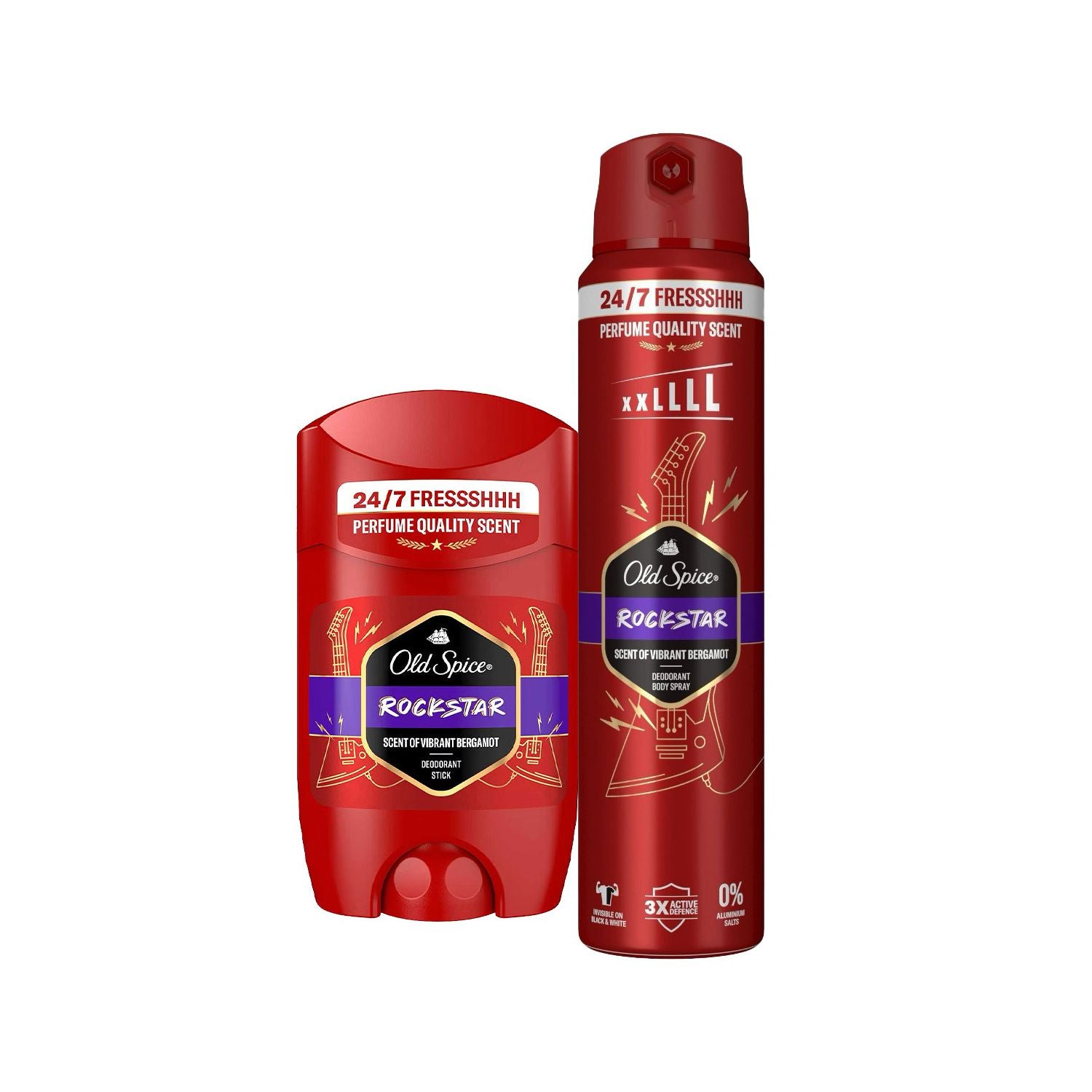 Old Spice Rockstar bundle 250ml spray 50ml stick (British brand)