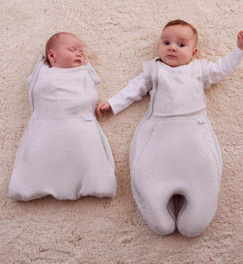 Purflo Swaddle Sleep Bag 0.5 Tog Grey 0-4m, imported from the UK