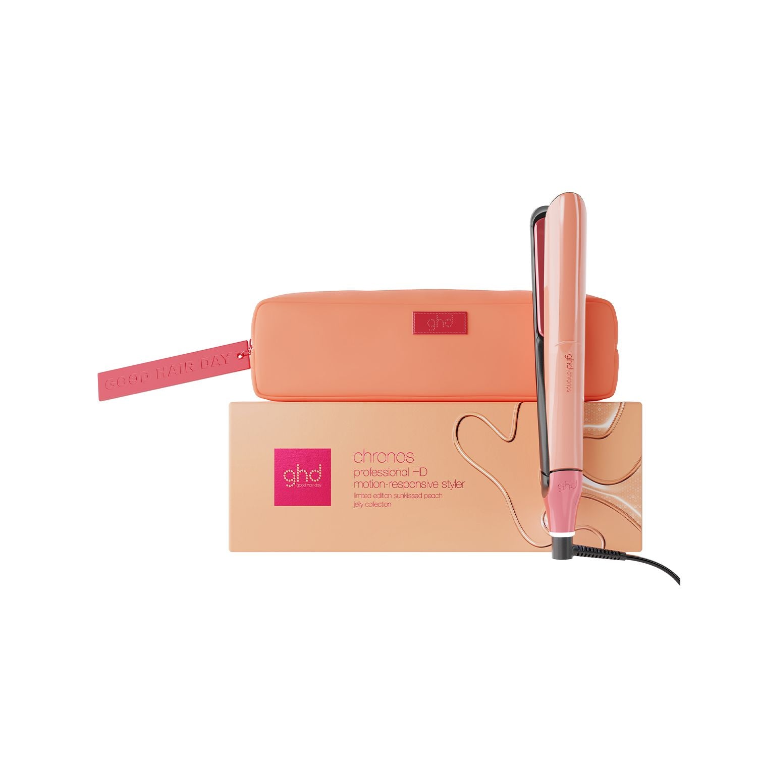 ghd Chronos limited edition hair straightener sun-kissed peach, imported from the UK