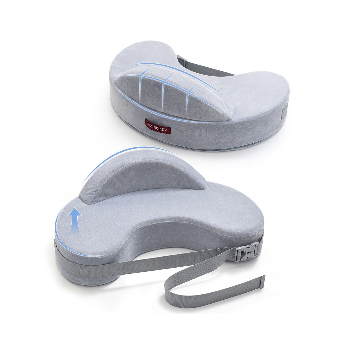 Momcozy memory foam nursing pillow, imported from the UK