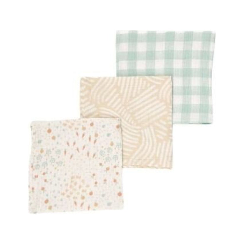 Tutti Bambini muslin swaddle squares 3 pack Good Life, imported from the UK