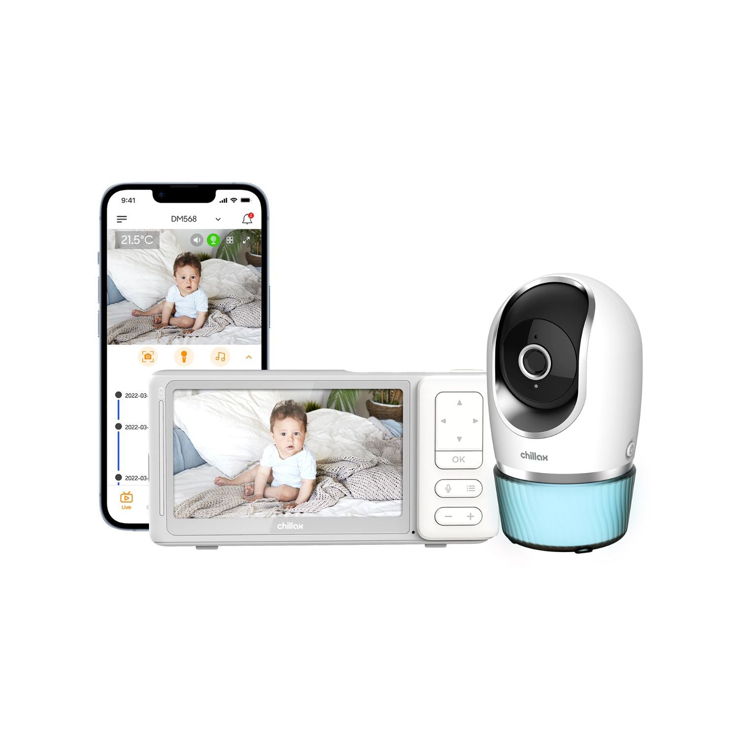 Chillax DM568 2K baby monitor, imported from the UK