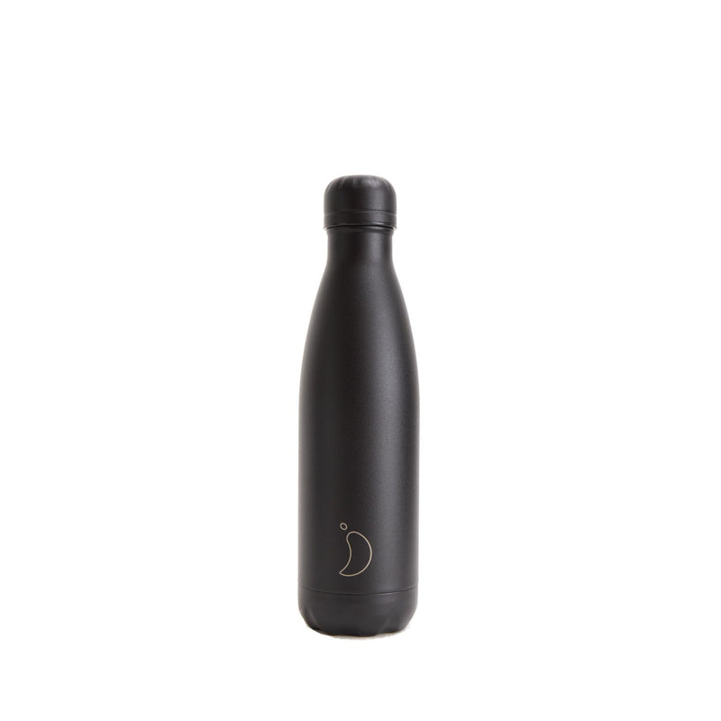 Chilly's Monochrome Black 500ml bottle (British brand)
