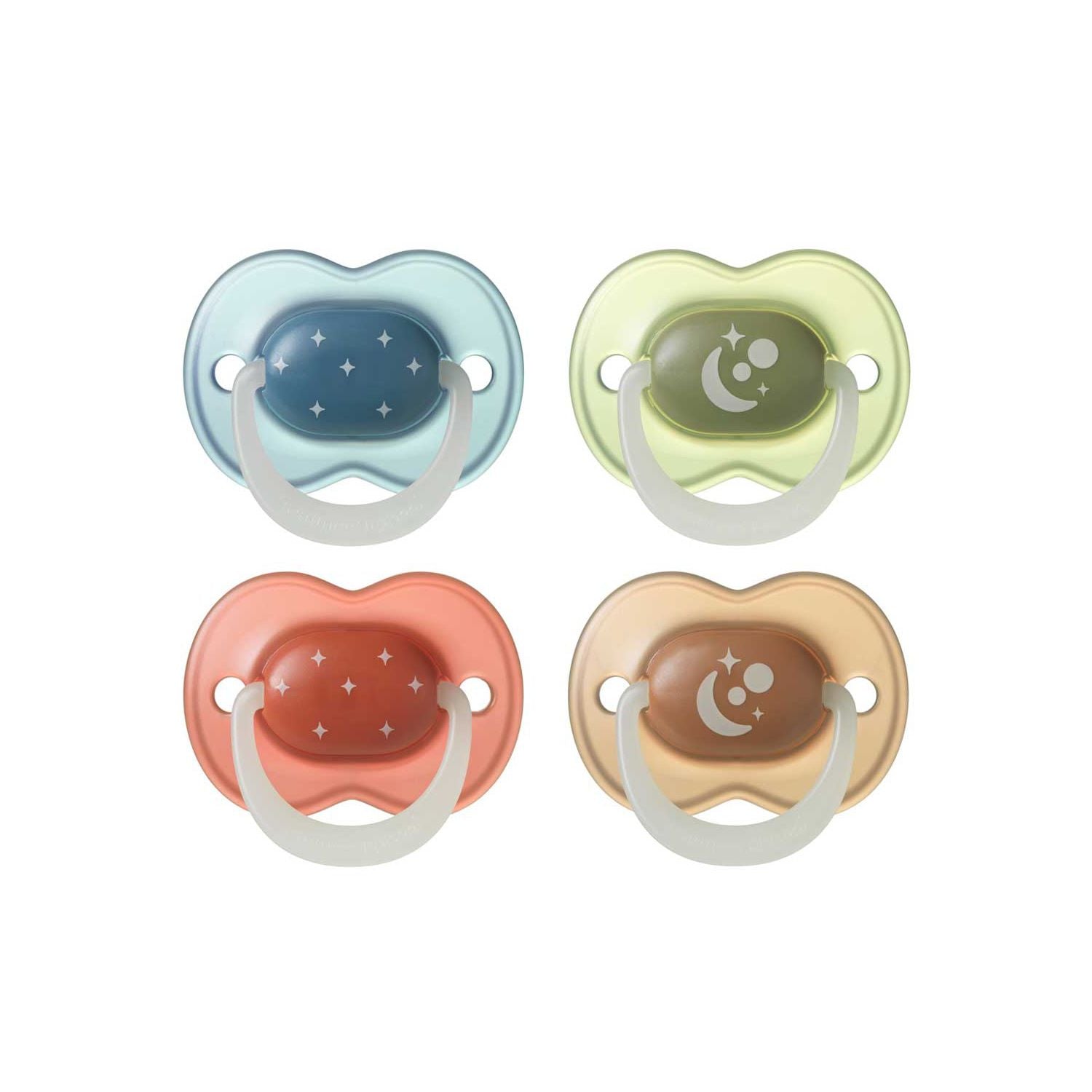Tommee Tippee NightGlow soother 4 pack 6-18 months (British brand)