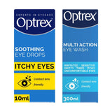 Optrex eye wash bundle 300ml and 10ml drops, UK version