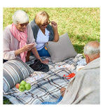 COZY UNA heated cushion knitted grey 45cm, imported from the UK