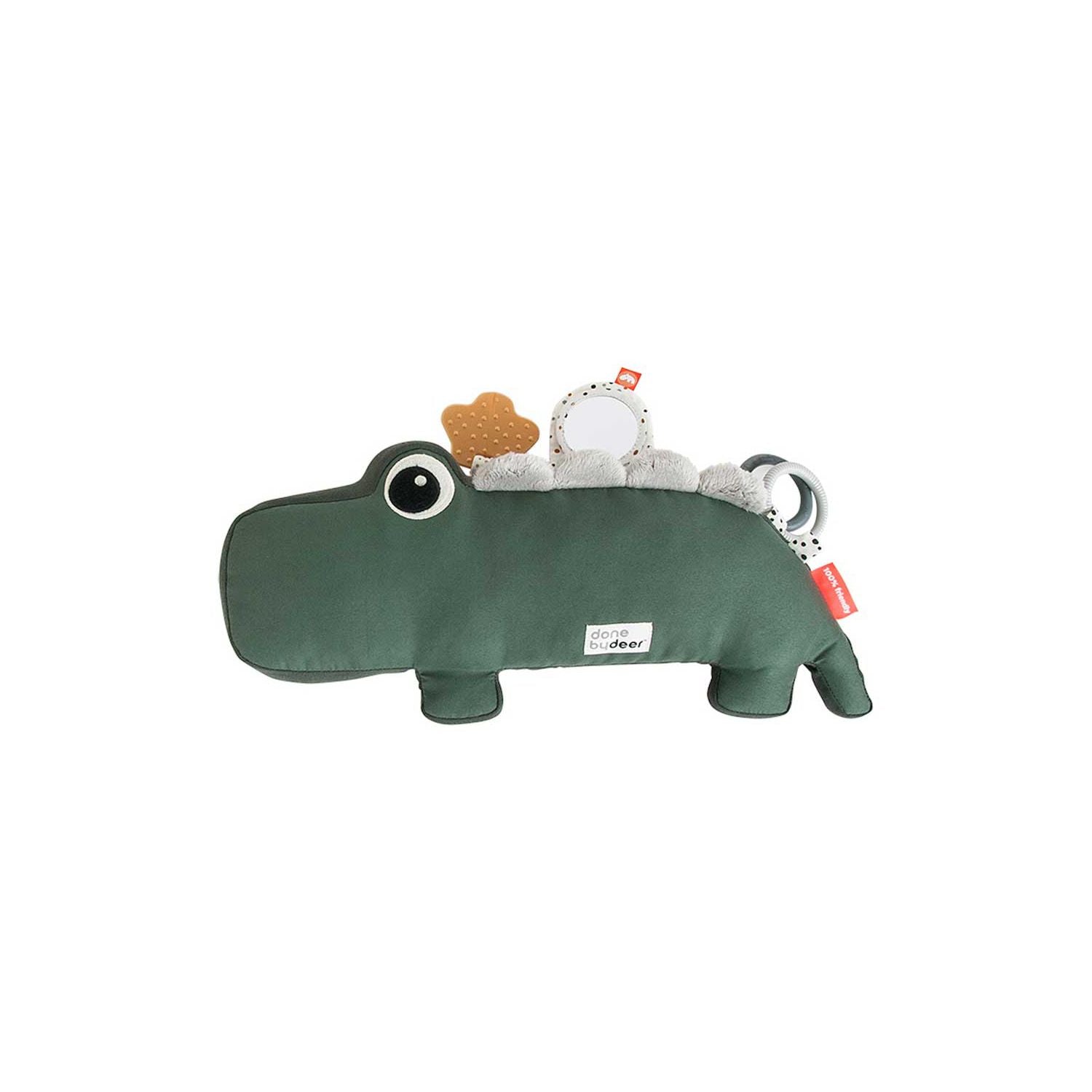 Done By Deer Croco tummy time toy green - British product