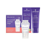 Lansinoh Duo Bundle with breastmilk storage bags and nipple cream - British product