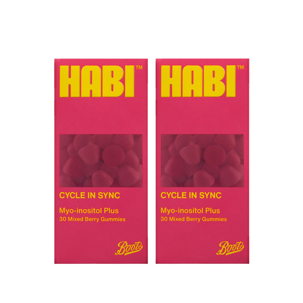 HABI Cycle In Sync inositol gummies 60-count bundle, imported from the UK