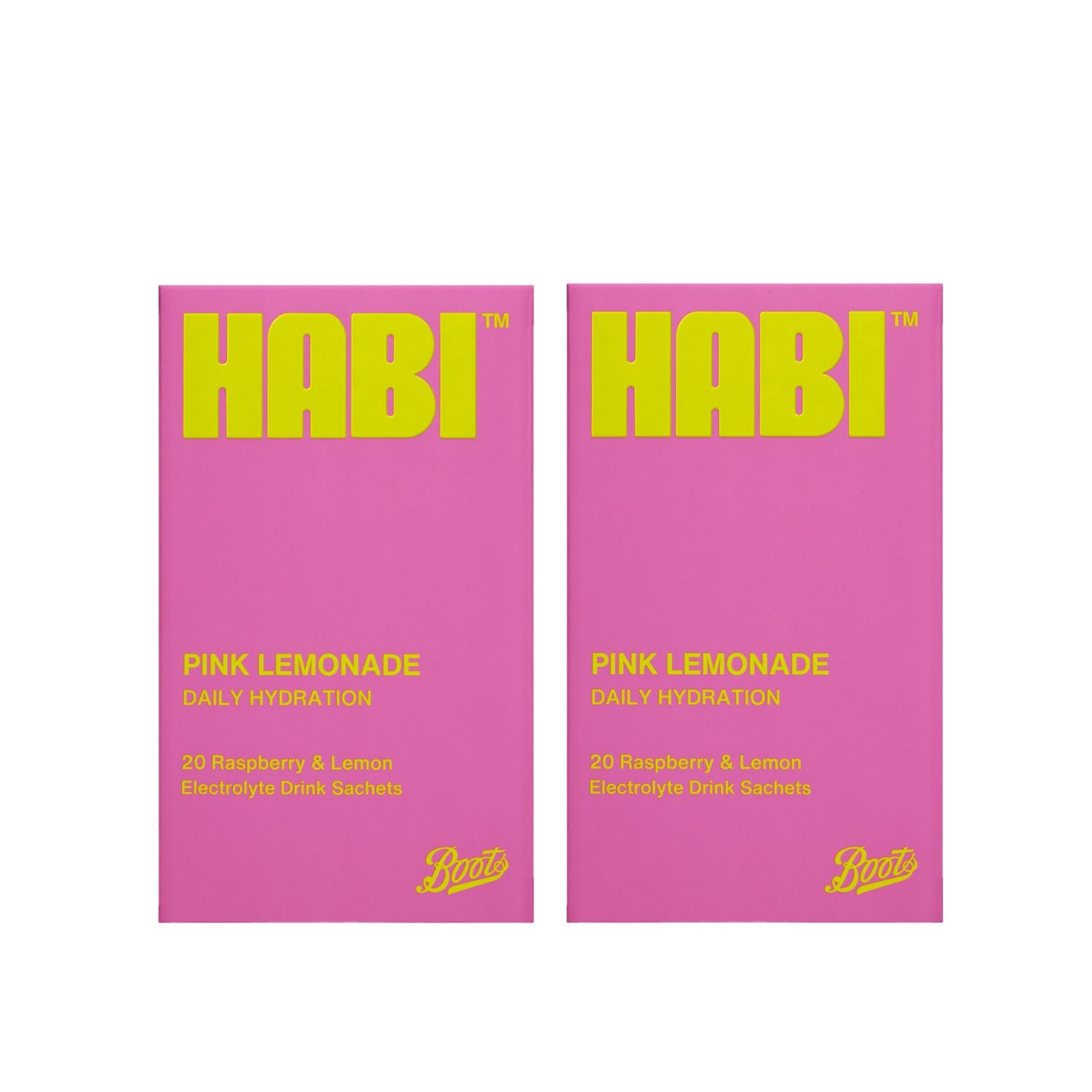 HABI Pink Lemonade electrolyte powder 40 sachets - British product