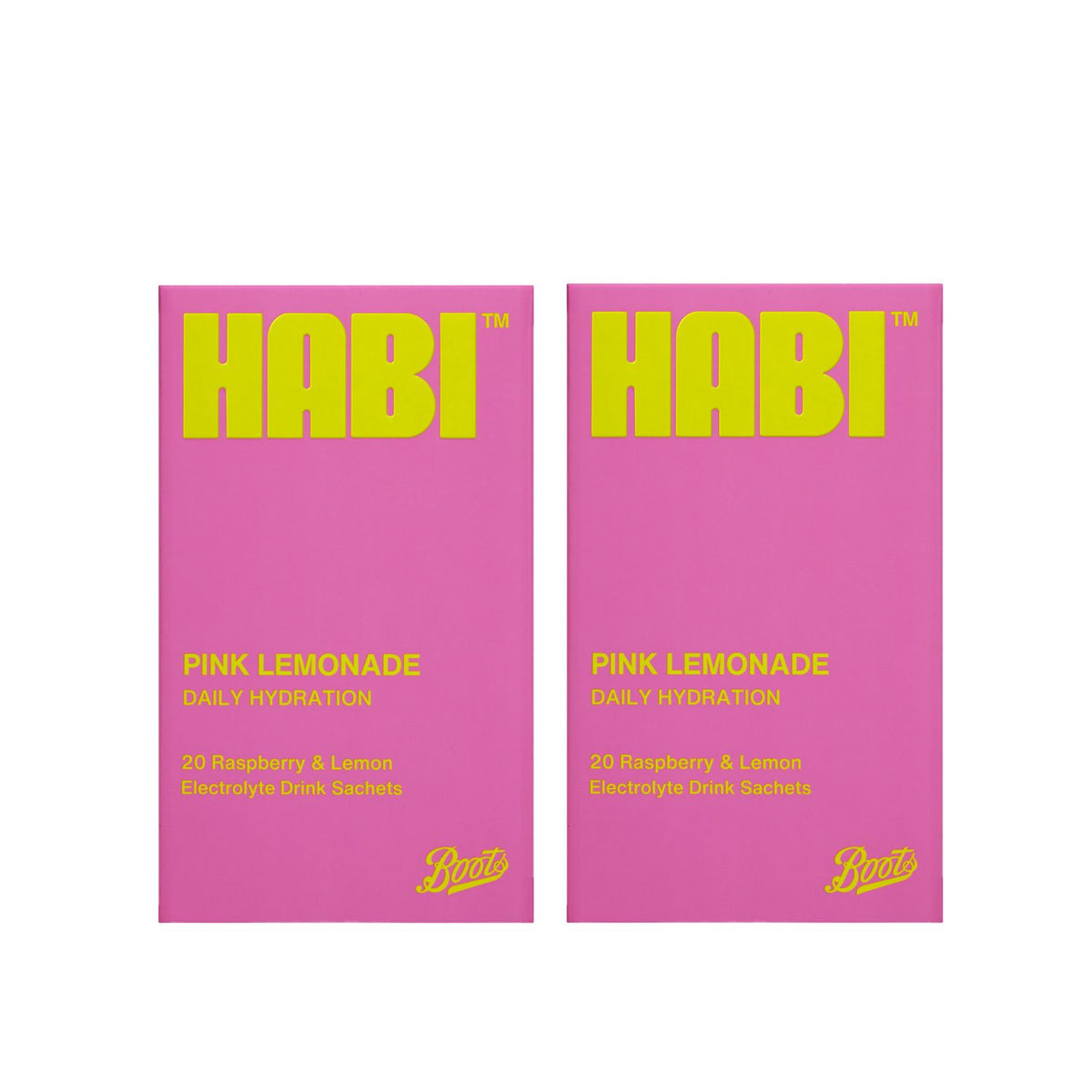 HABI Pink Lemonade electrolyte powder 40 sachets - British product