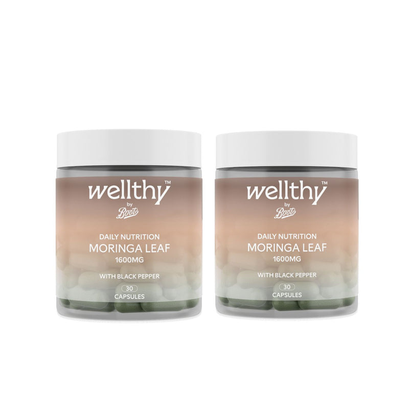 Boots Wellthy Moringa Leaf supplement capsules 60 capsules, UK version
