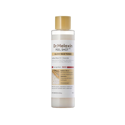 Boots Dr. Melaxin Peel Shot Glow White Rice Toner 200ml- Buy online at McGrocer