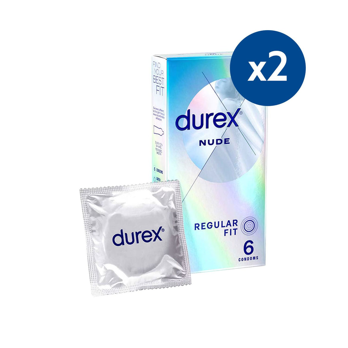Durex Nude condom bundle 2 x 6 pack - British product