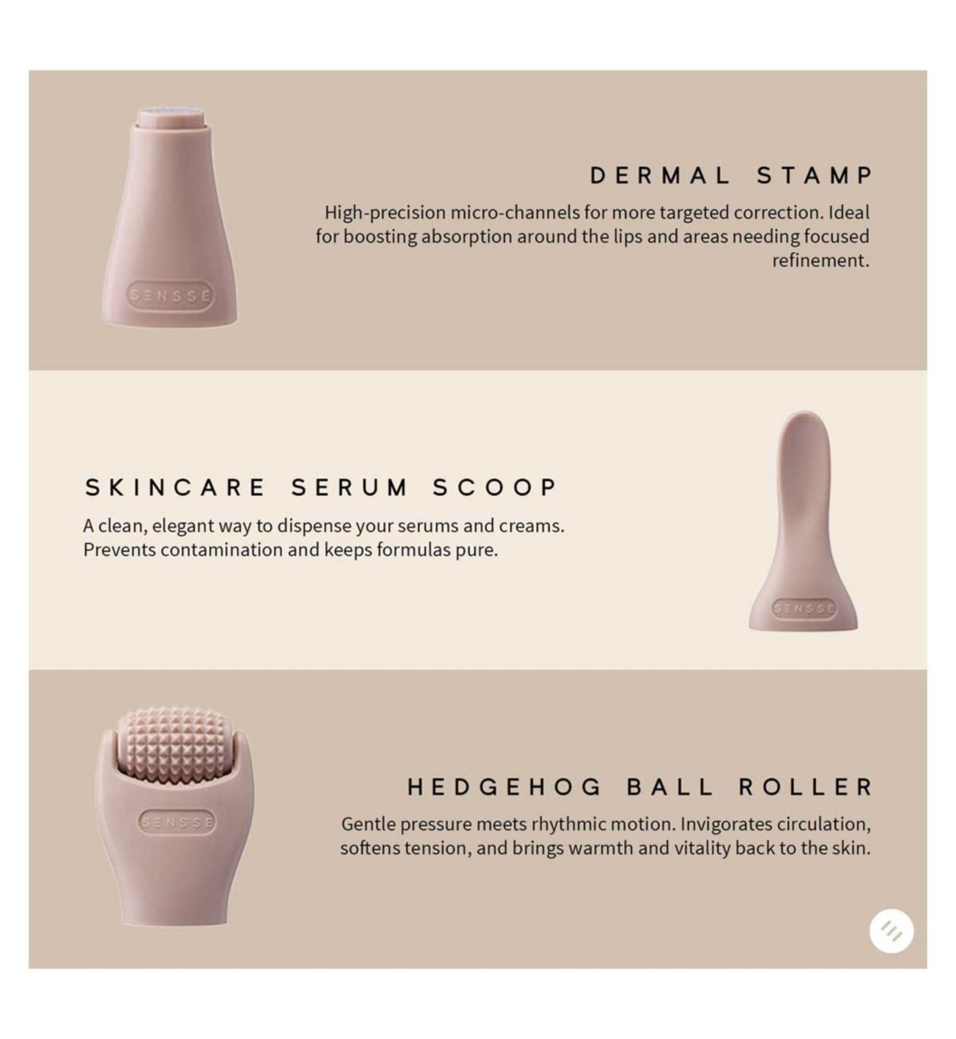 Sensse Derma10 Skincare Kit multi-head system (British brand)