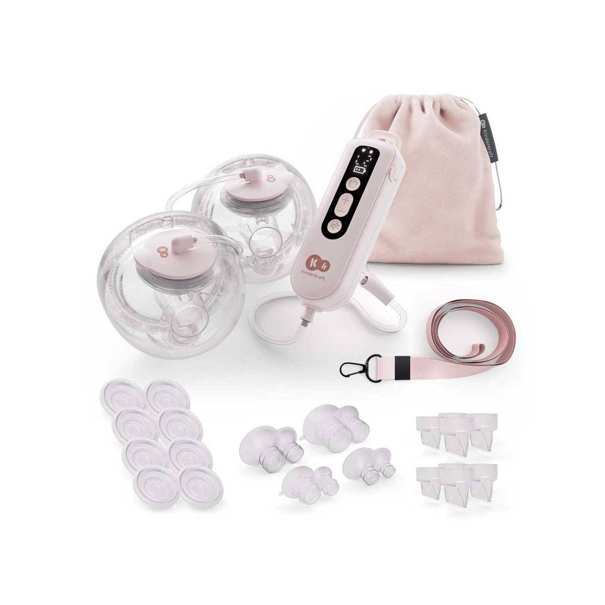 Kinderkraft Gentleflow double electric breast pump pink (British brand)