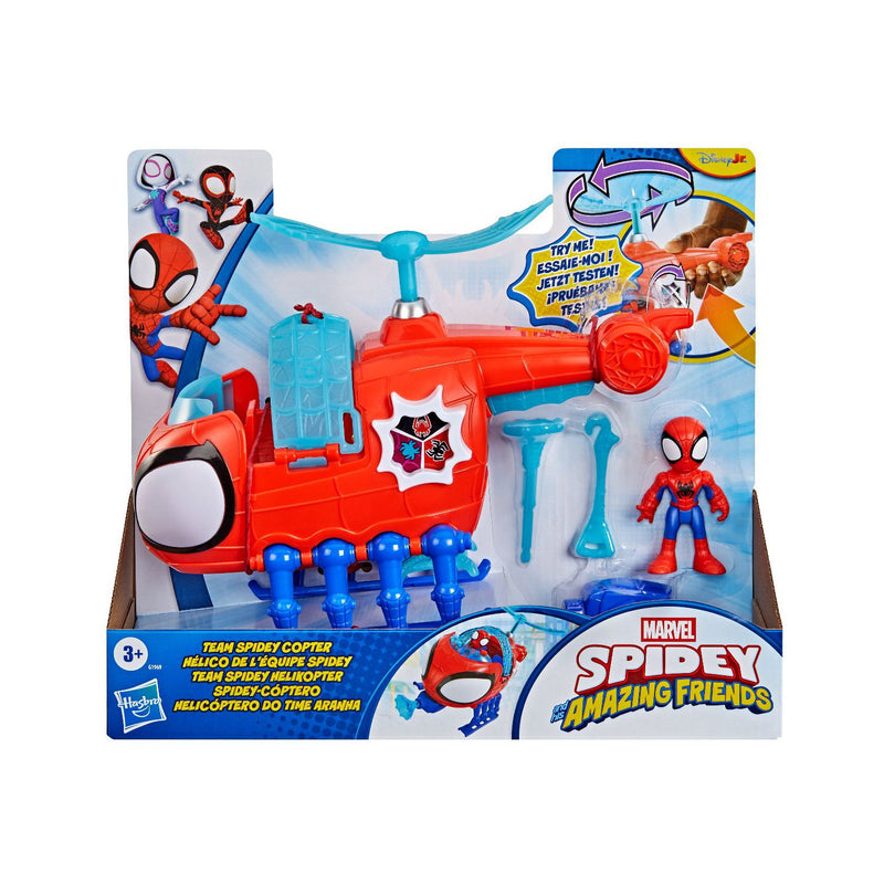 Hasbro Spidey and Friends Team Copter action figure and helicopter set - British product