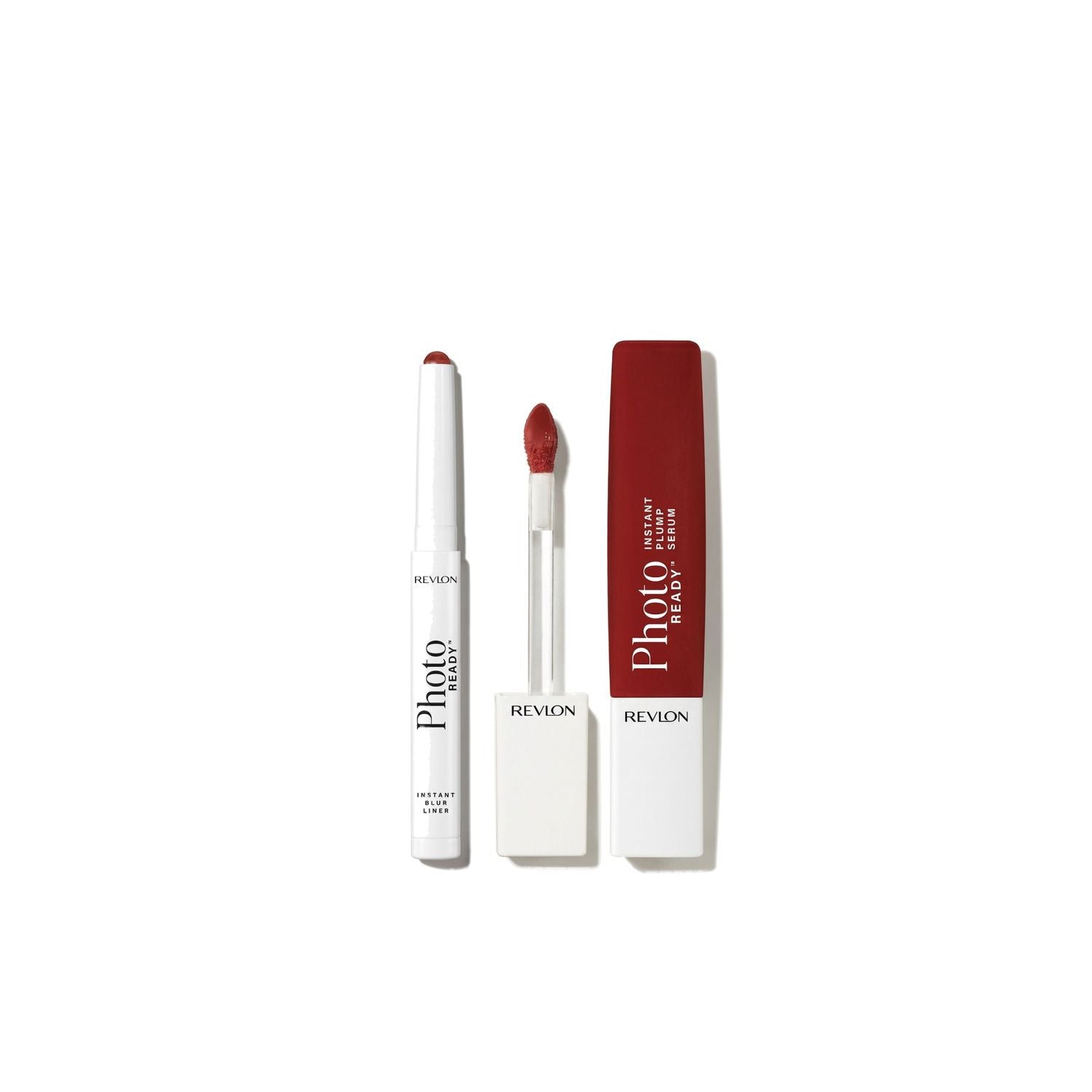 Revlon lip liner and plump serum gloss in Rich Brown, imported from the UK