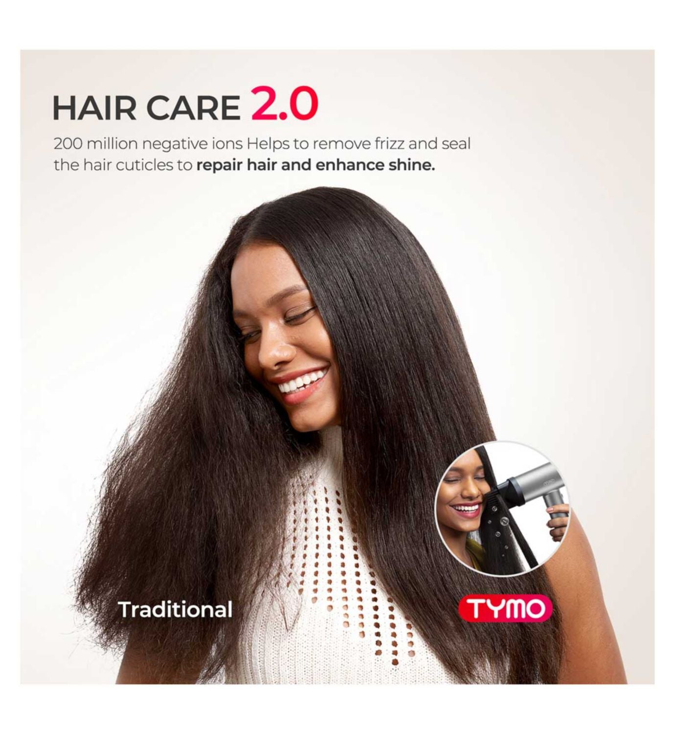 Tymo AirHype Lite hair dryer - British product