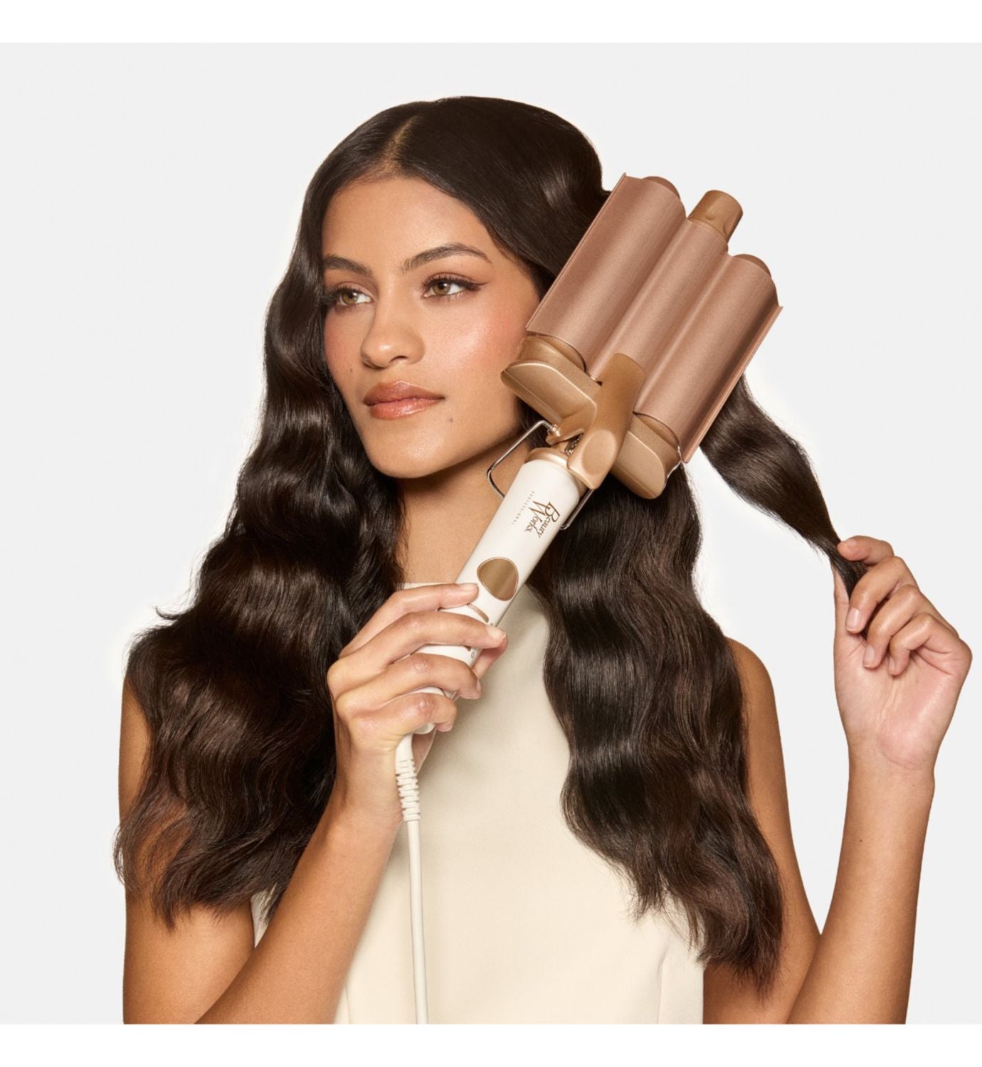 Beauty Works Jumbo Waver triple barrel hair waver, imported from the UK