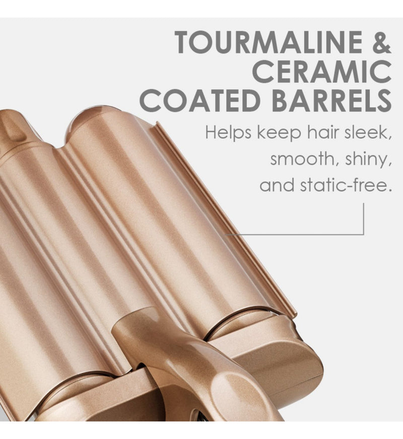 Beauty Works Jumbo Waver triple barrel hair waver, imported from the UK