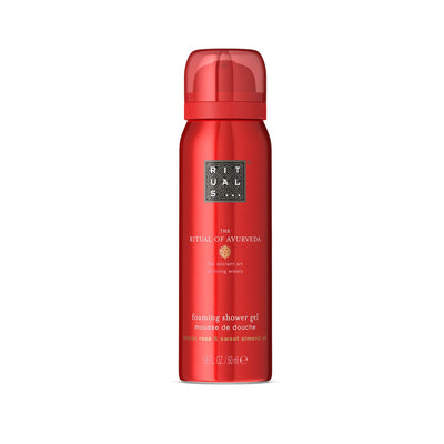Boots Rituals The Ritual of Ayurveda Foaming Shower Gel Sweet Almond & Indian Rose 50ml- Buy online at McGrocer