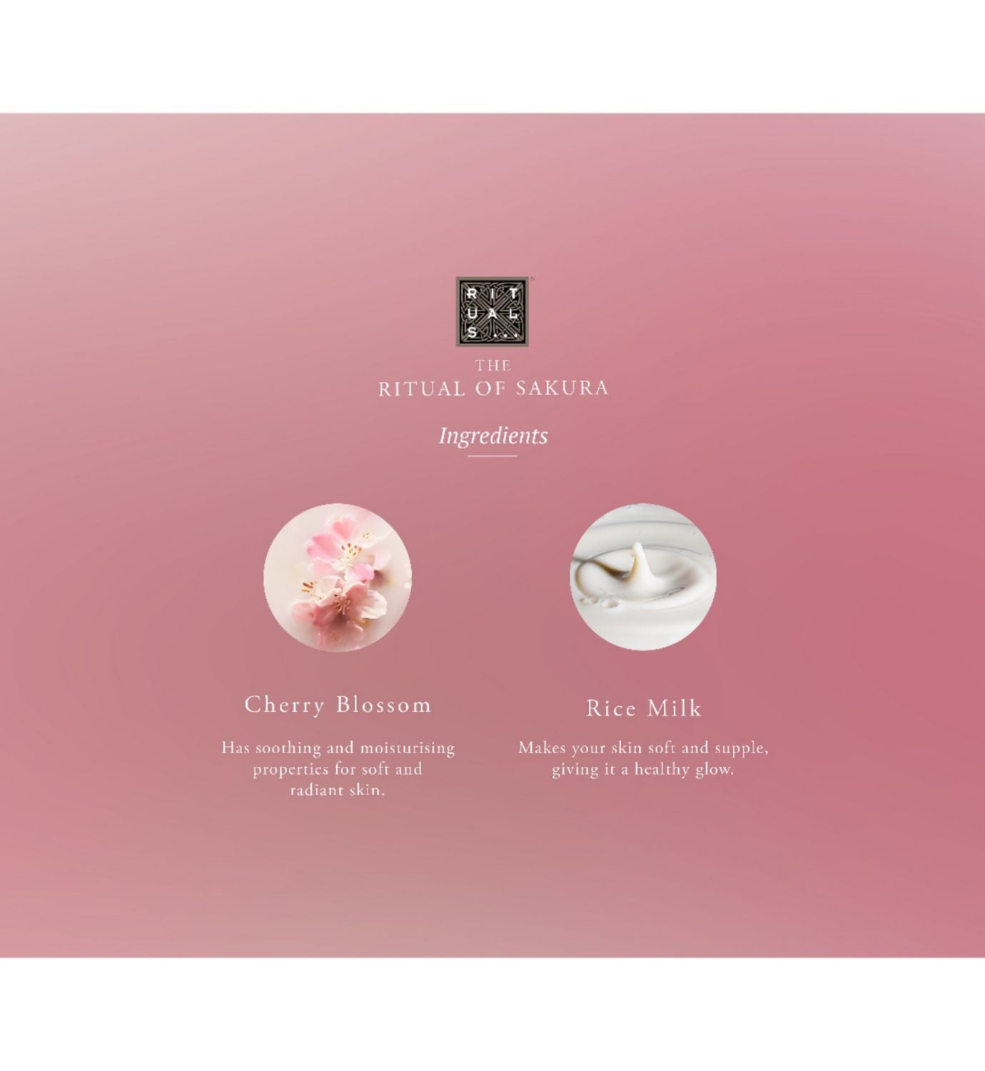 Rituals body cream Cherry Blossom & Rice Milk 70ml, UK version