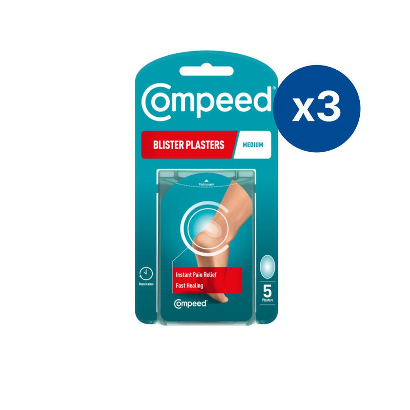 Compeed medium hydrocolloid blister plasters bundle, imported from the UK