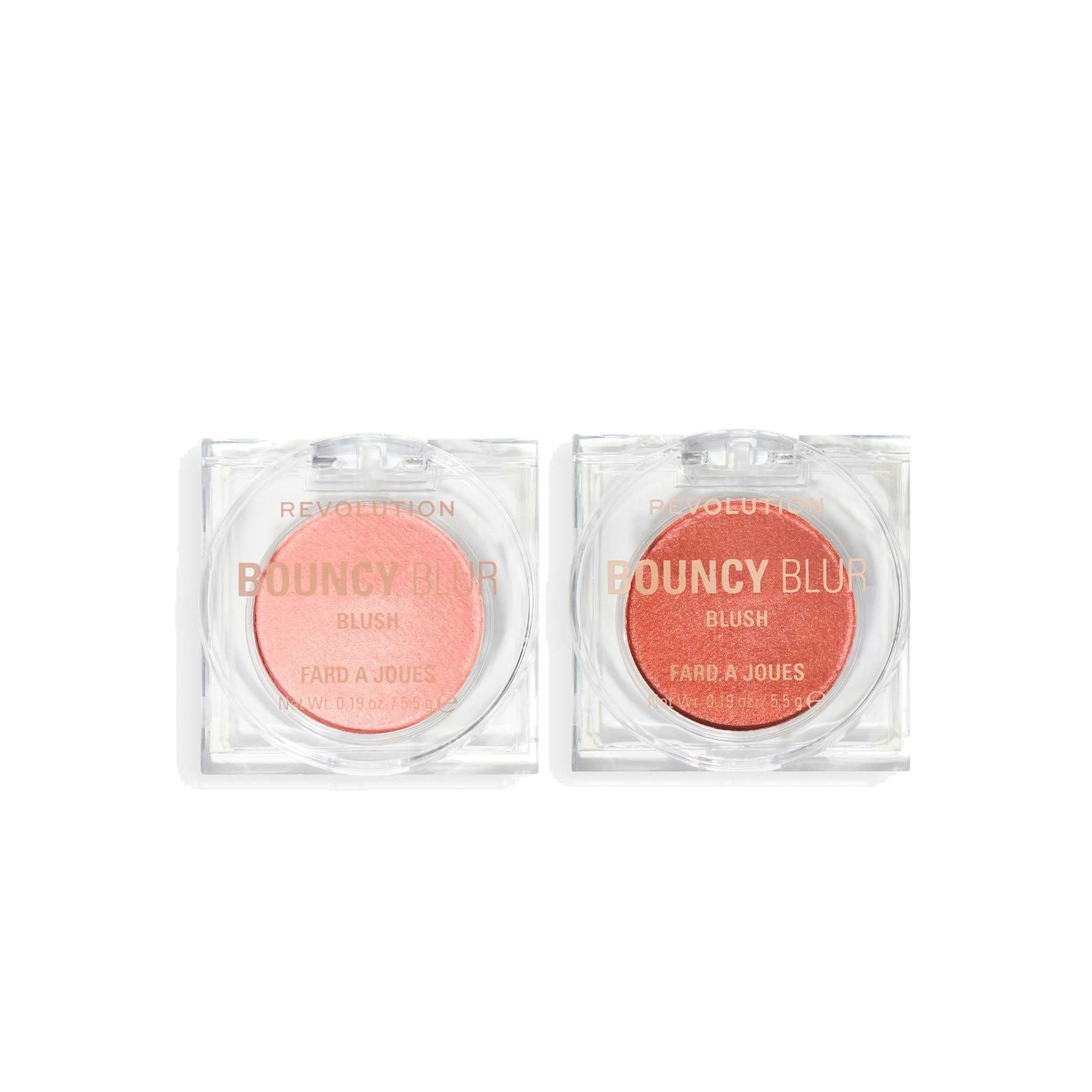 Revolution Bouncy Blur Blush Duo Peachy Pop 12g, imported from the UK