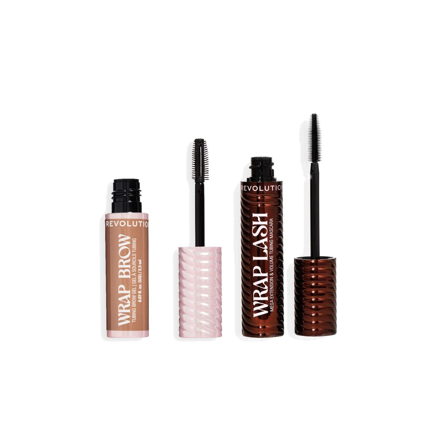 Revolution Wrap Brow Lash Duo Brown/Medium Brown (British brand)