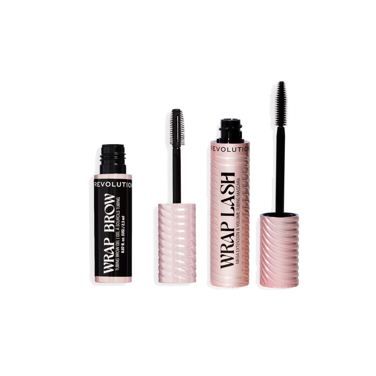 Revolution Wrap Duo mascara brow gel Black Ebony - British product