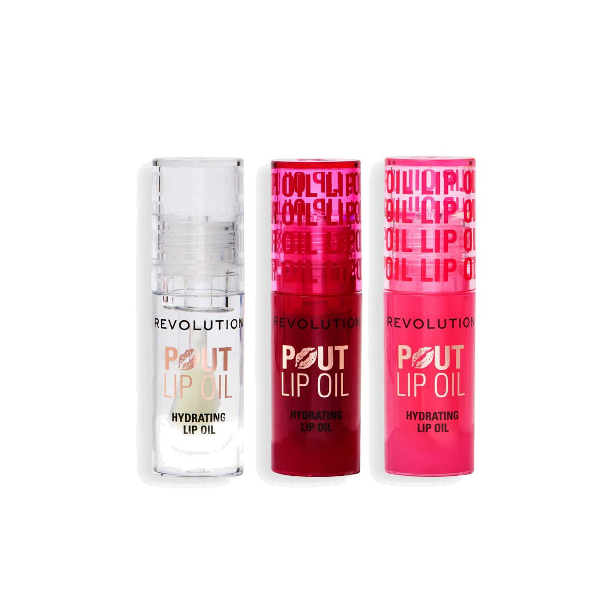 Revolution Pout Lip Oil Trio 3x4ml, imported from the UK